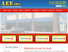 Tablet Screenshot of leeincauto.com